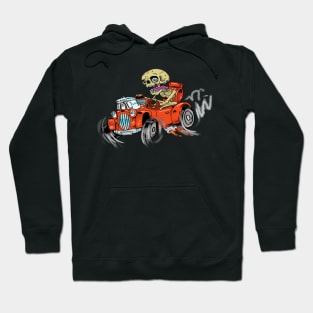 Fully Sick Colour Hot Rod driving Skeleton Boss Hoodie